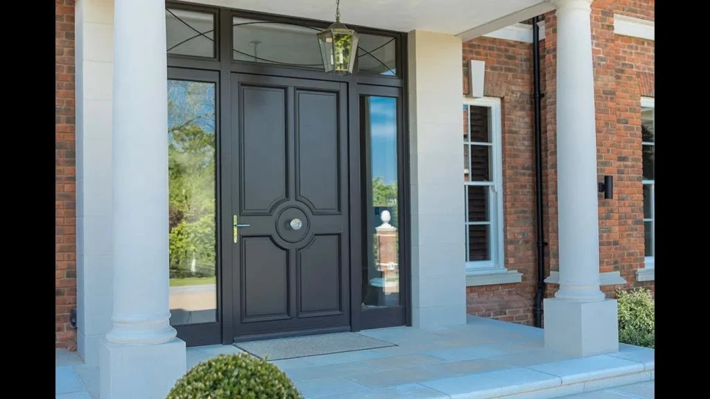 Double entrance doors with stylish design for Dubai villa