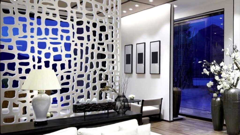 Designer decorative partition panel in luxury Dubai villa