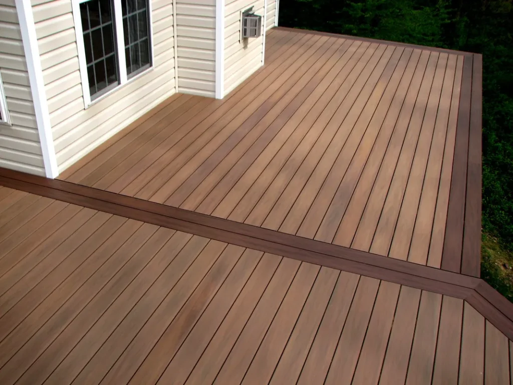Stylish outdoor deck flooring for garden and backyard in Dubai.