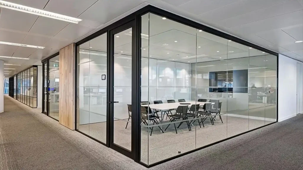 Stylish glass partition design for modern Dubai interiors