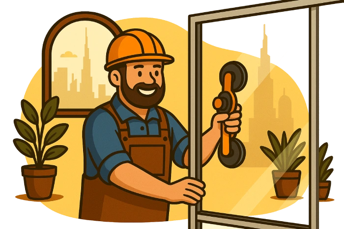 Glass partition