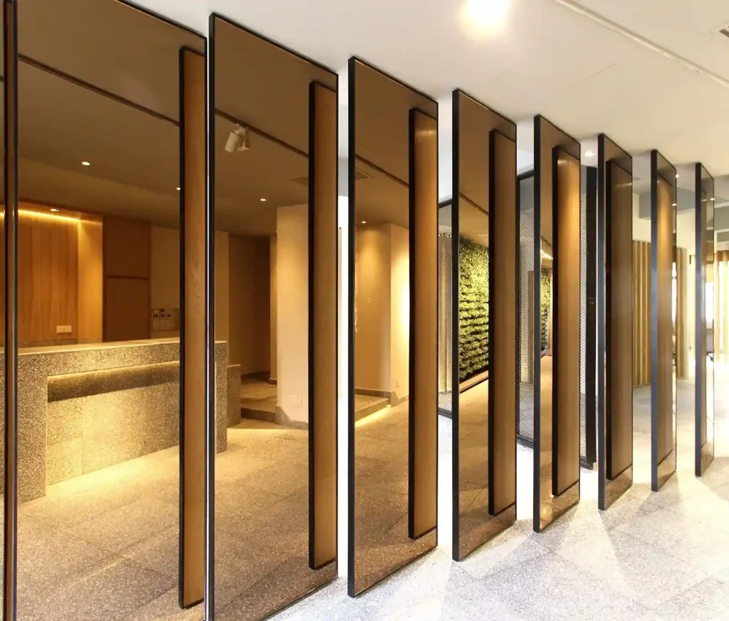 Customized glass partition designed for Dubai residential interiors