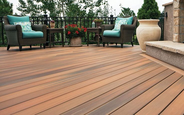 Customized deck flooring patterns designed for a luxury villa in Dubai.