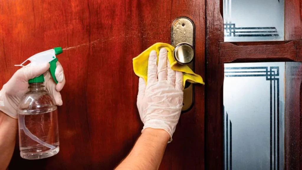 Wooden door polishing service in Dubai for a glossy, new look.