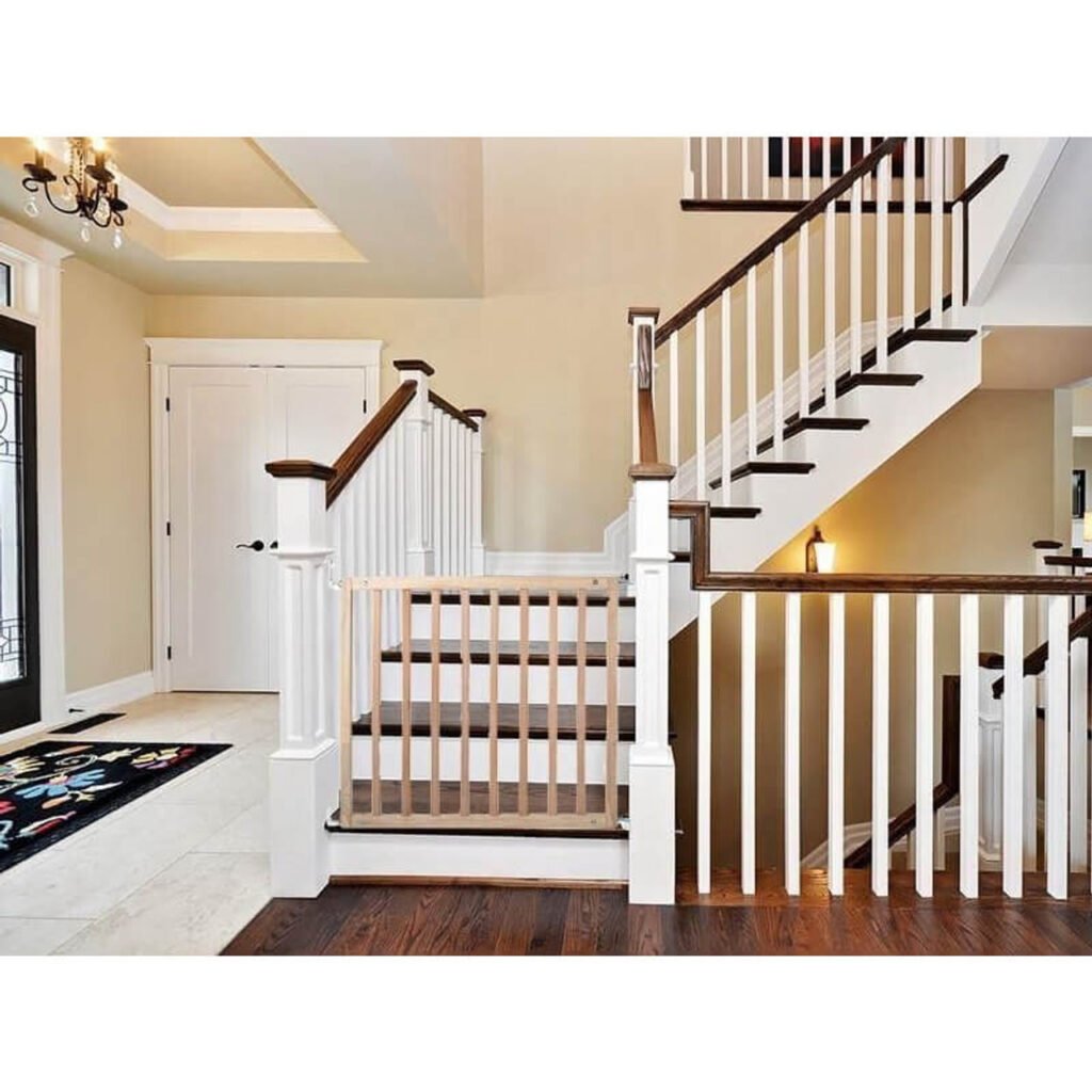 Contemporary staircase railing design installed in a luxury Dubai villa